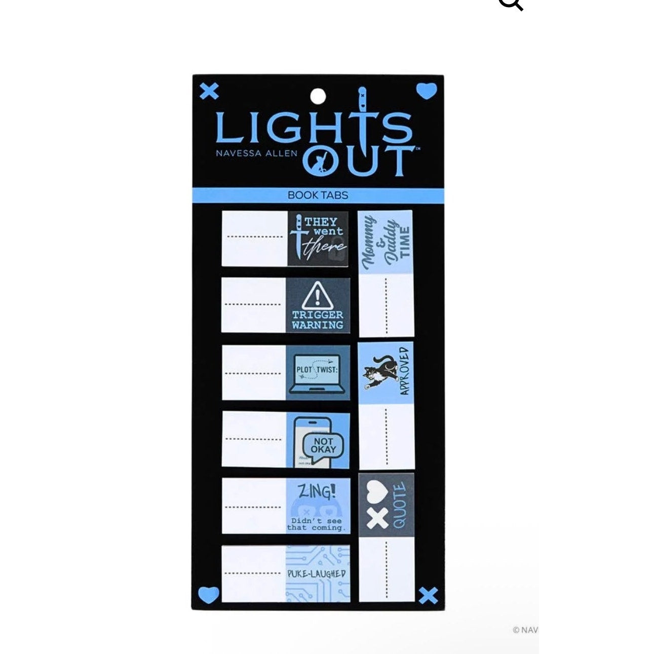 Navessa Allen Lights Out Book Tags