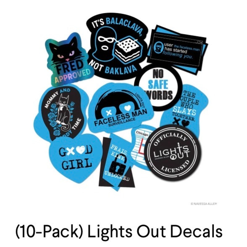 Navessa Allen Lights out vinyl decal stickers